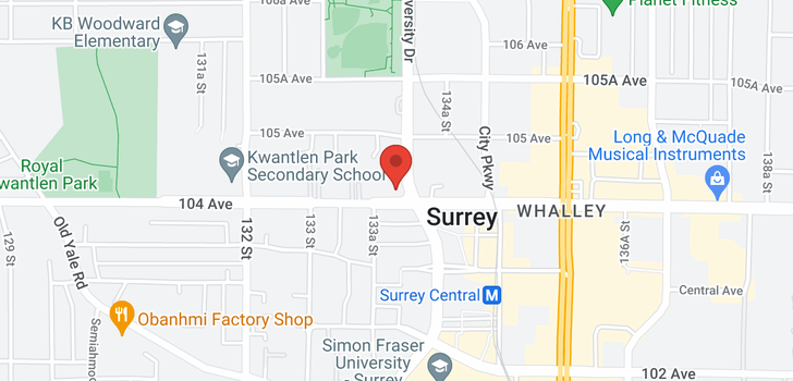 map of 1506 13399 104 AVENUE
